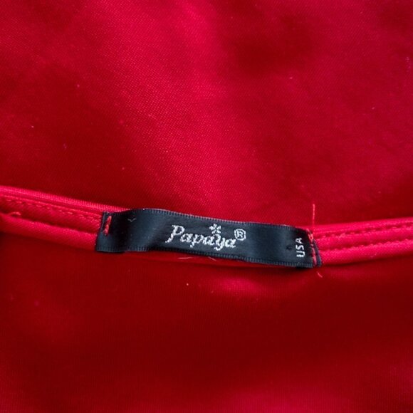 Sexy Red Papya Dress Sz M - Picture 8 of 10